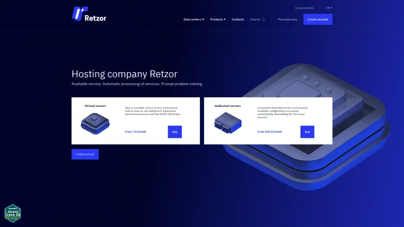 Homepage of Retzor