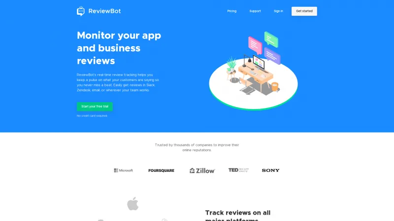 Homepage of ReviewBot