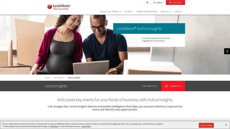 Homepage of LexisNexis Active Insights