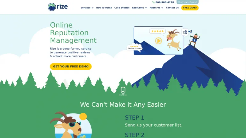 Homepage of Rize