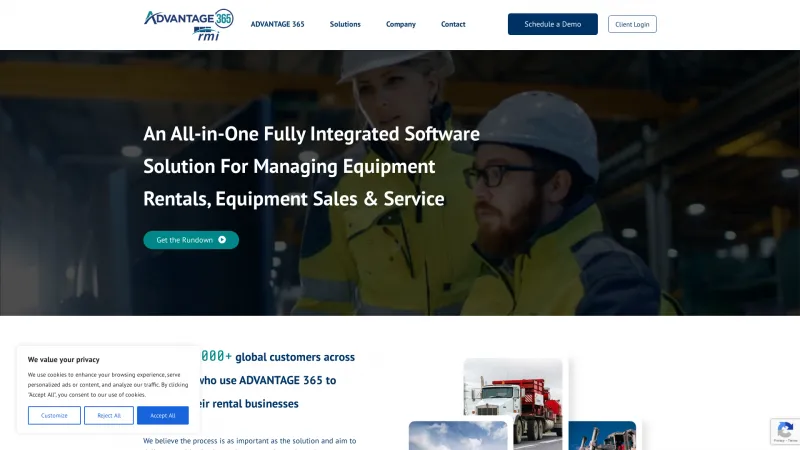 Homepage of ADVANTAGE 365