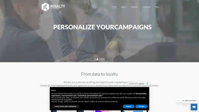 Homepage of Roialty