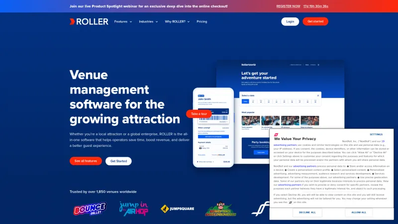 Homepage of ROLLER