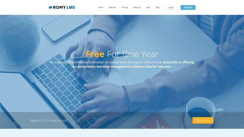 Homepage of RomyLMS