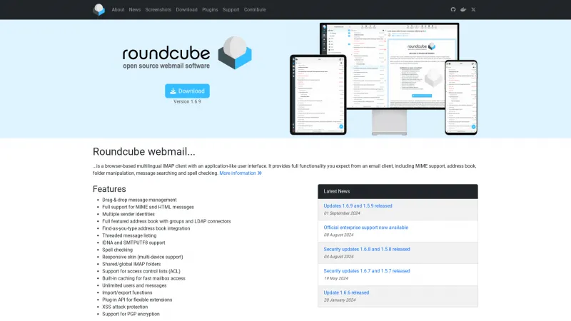 Homepage of Roundcube