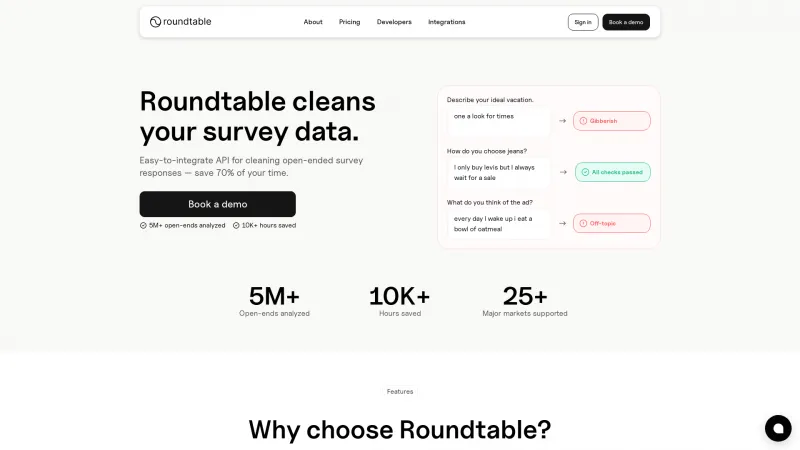 Homepage of Roundtable