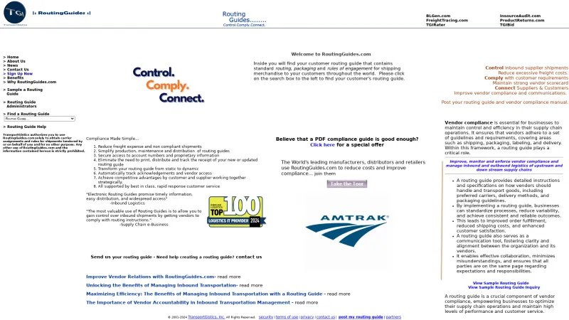 Homepage of RoutingGuides.com