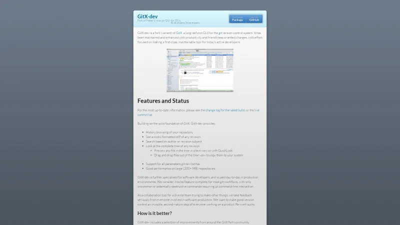 Homepage of GitX-dev