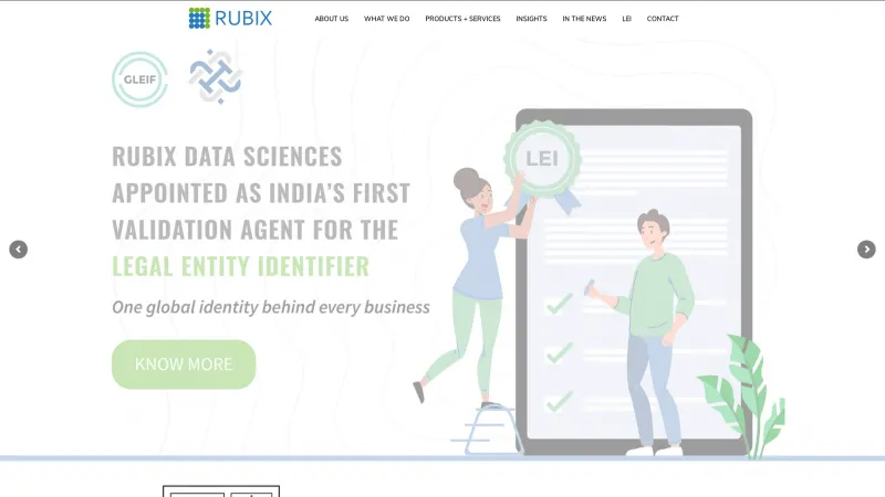 Homepage of Rubix