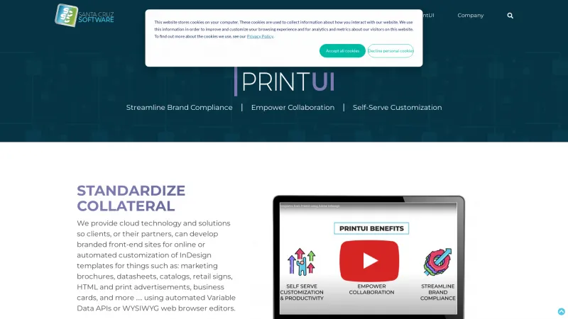 Homepage of PrintUI