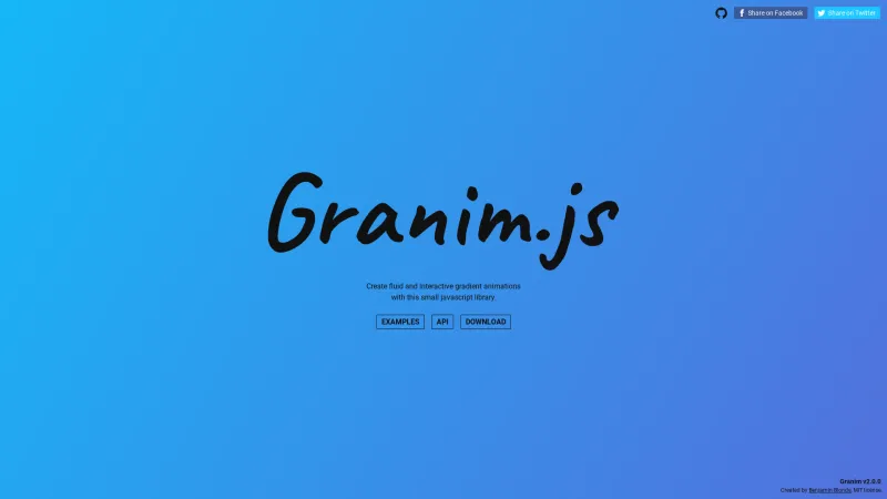 Homepage of Granim.js