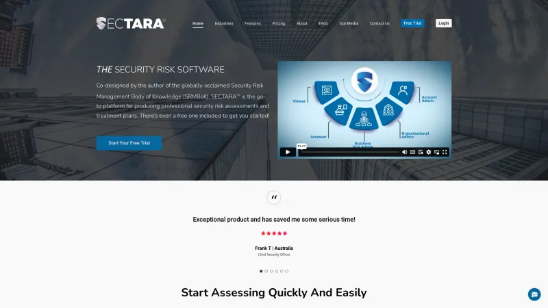 Homepage of SECTARA