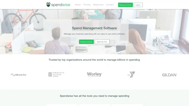 Homepage of Spendwise