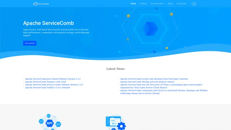 Homepage of Apache ServiceComb