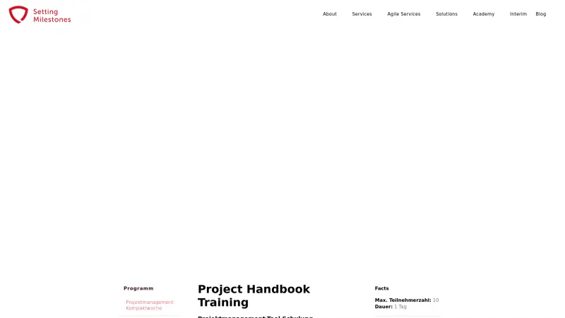 Homepage of Project Handbook 3.5