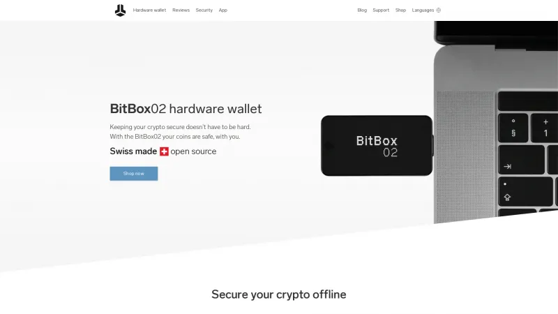 Homepage of BitBox