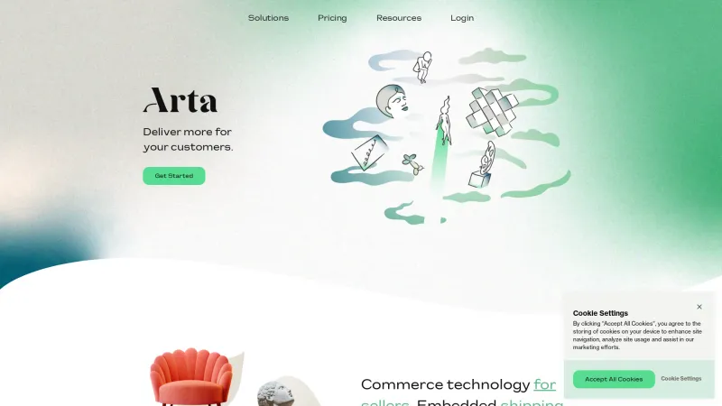 Homepage of ARTA