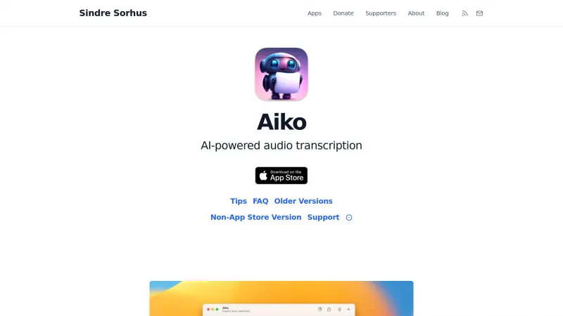 Homepage of Aiko