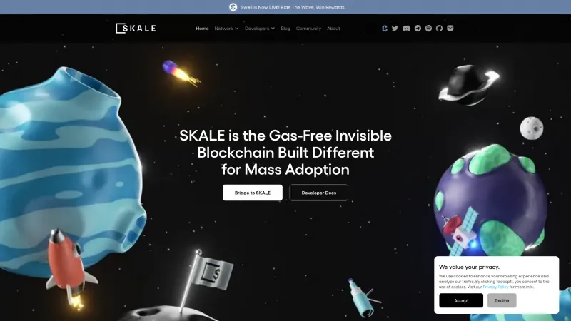 Homepage of SKALE