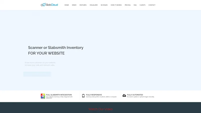 Homepage of Slabcloud