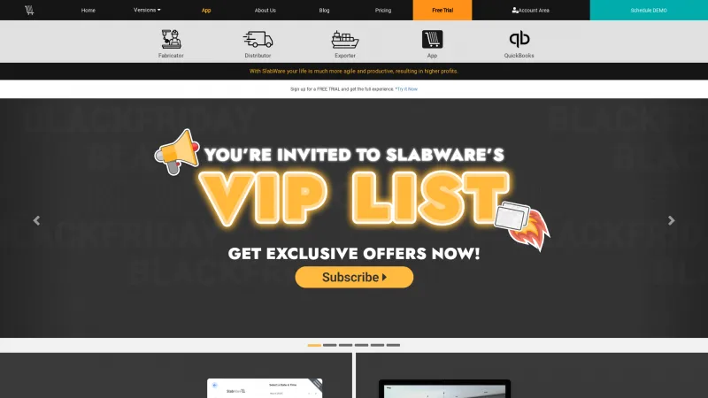 Homepage of SlabWare