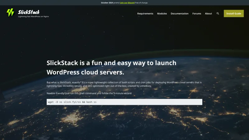 Homepage of SlickStack