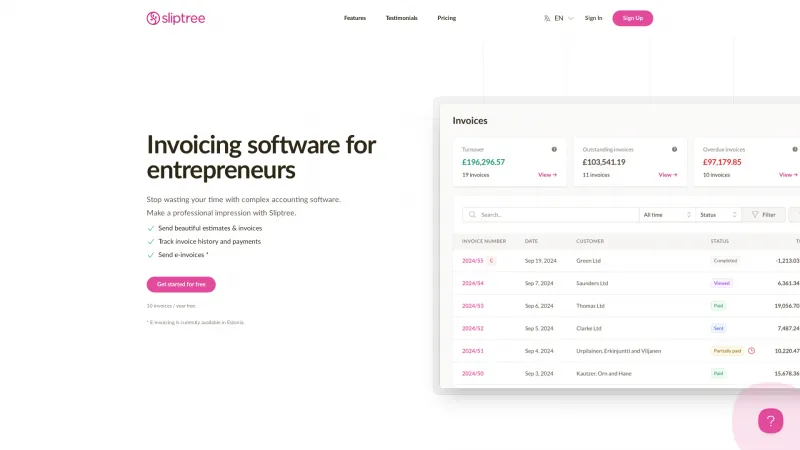 Homepage of Sliptree