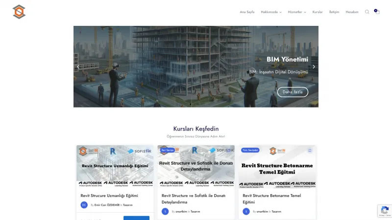 Homepage of SmartBIM Platform