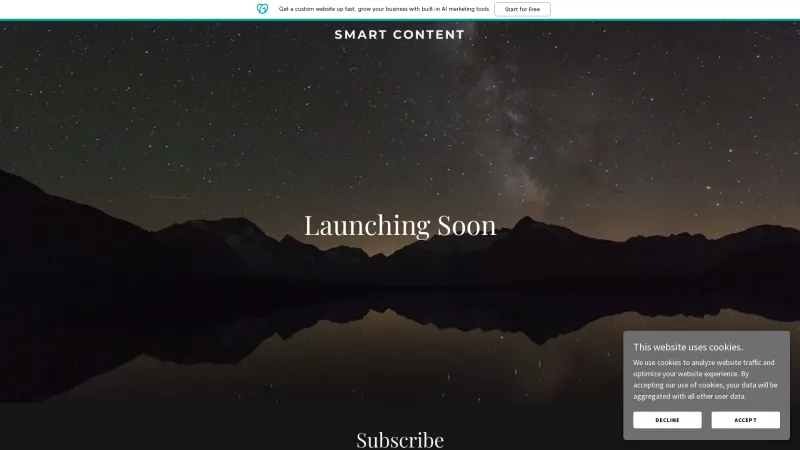 Homepage of Smart Content