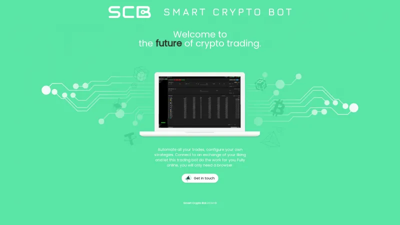 Homepage of Smart Crypto Bot