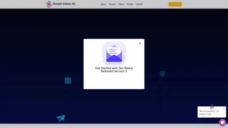 Homepage of Smart Inbox AI