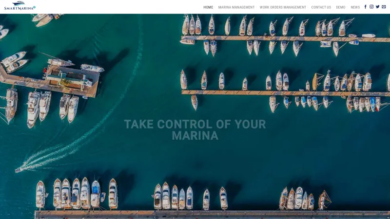 Homepage of SmartMarina+