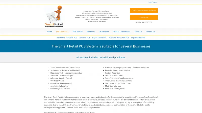 Homepage of Smart Retail POS Software