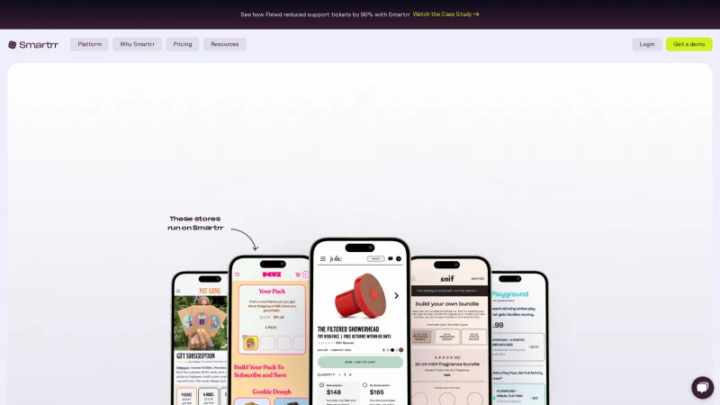 Homepage of Smartrr