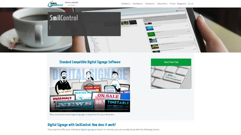 Homepage of SmilControl