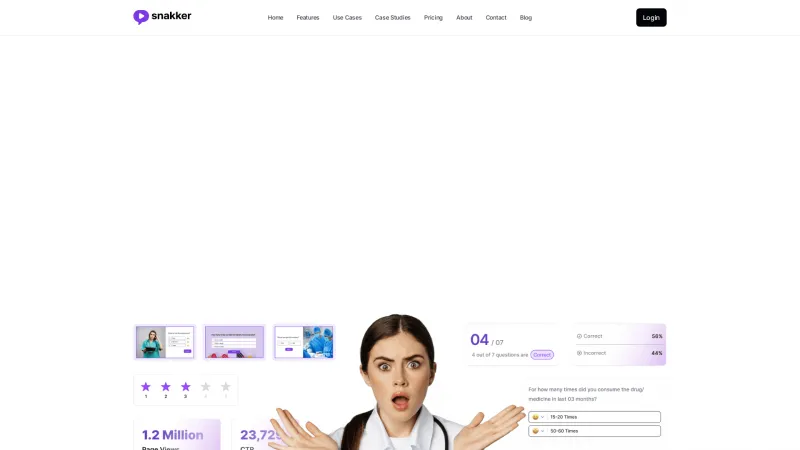 Homepage of Snakker