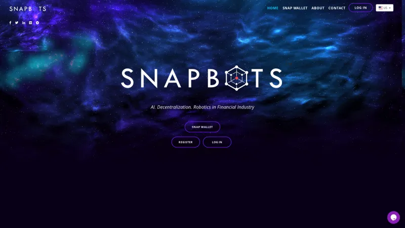 Homepage of SnapBots