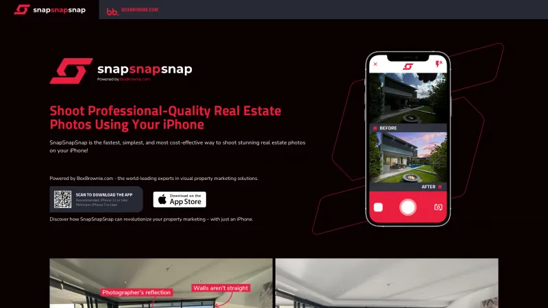 Homepage of SnapSnapSnap