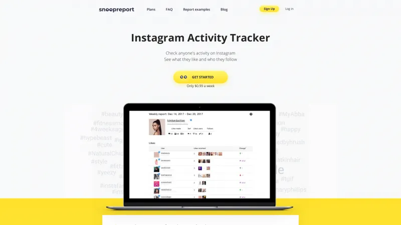 Homepage of Snoopreport