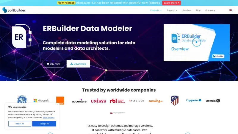 Homepage of ERBuilder