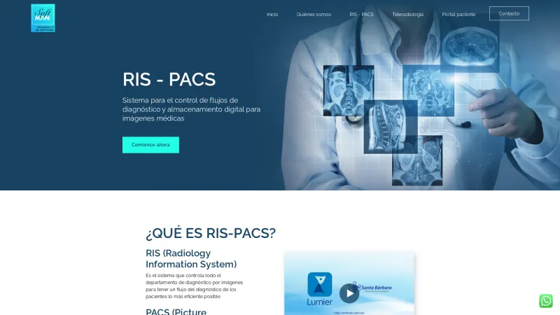 Homepage of Lumier Digital RIS-PACS