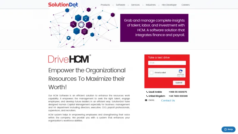 Homepage of DriveHCM