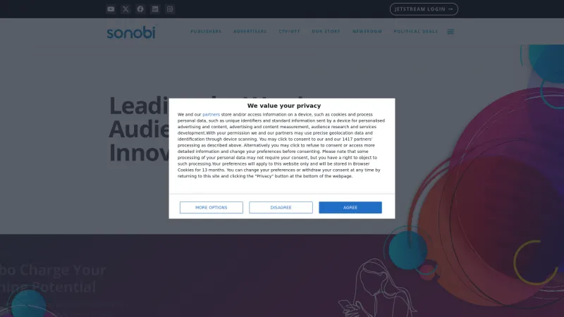 Homepage of Sonobi