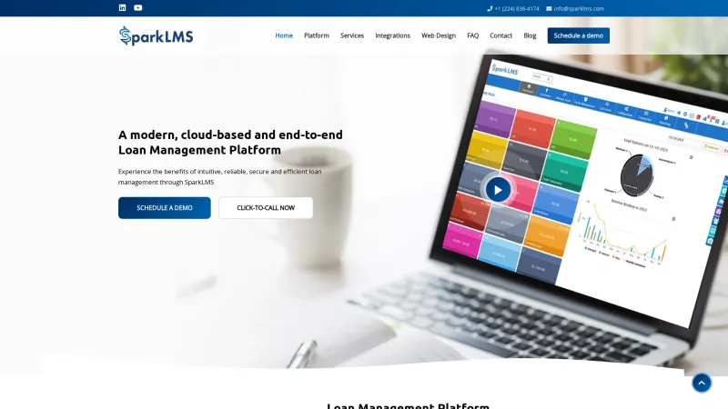 Homepage of SparkLMS