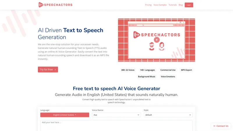 Homepage of Speechactors