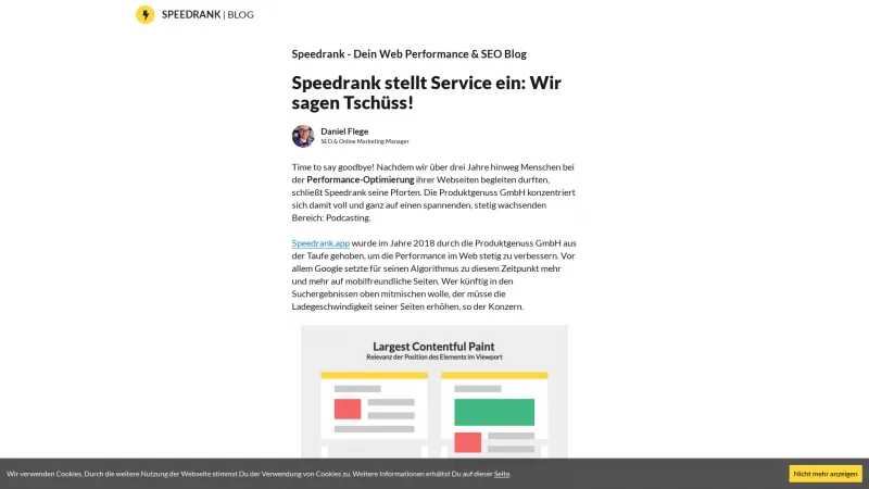 Homepage of Speedrank