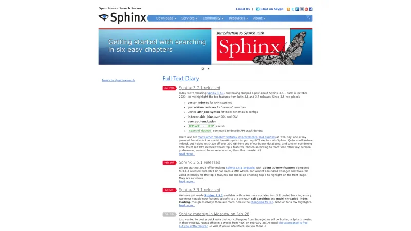 Homepage of Sphinx