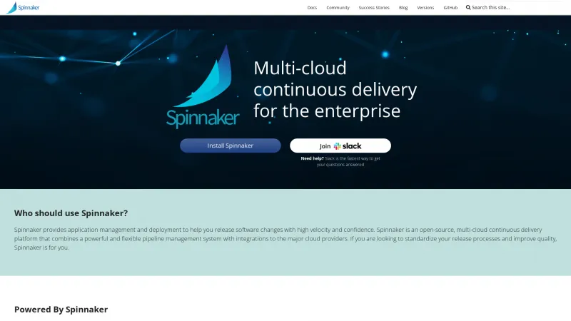 Homepage of Spinnaker