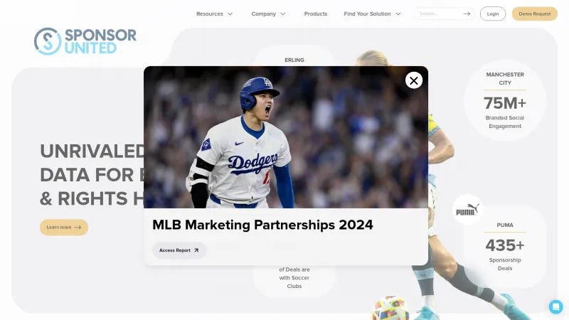 Homepage of SponsorshipUnited