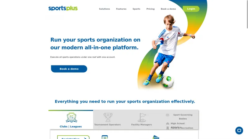 Homepage of SportsPlus